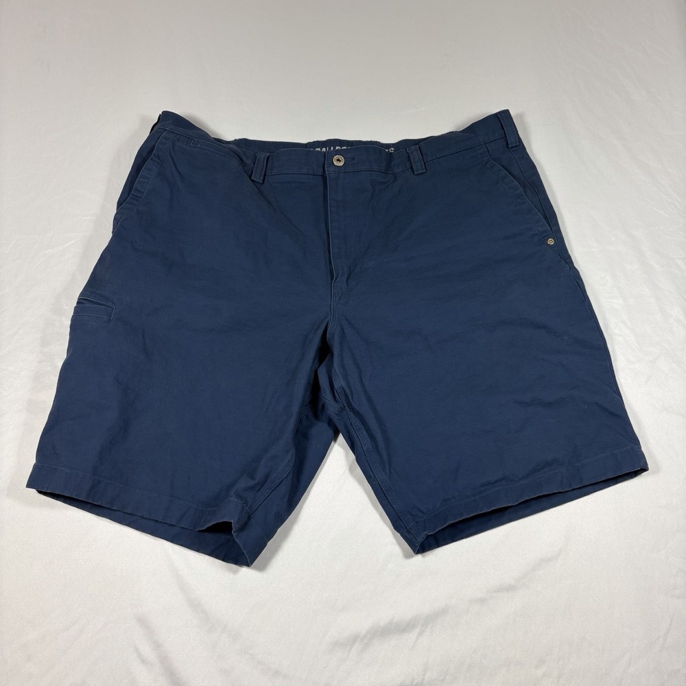 Duluth Trading Company Mens Sz 42 Blue Relaxed Flex Ballroom Khaki Canvas Shorts